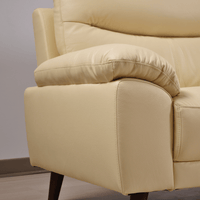 Vantage Cream 2-seater sofa, close-up view in a room setting, modern and comfortable living room seating