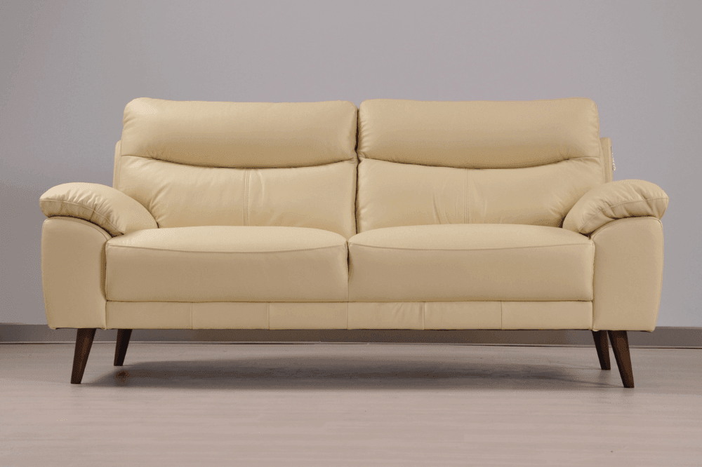 Vantage Genuine Leather Cream 3+2+1 Seater Sofa Set