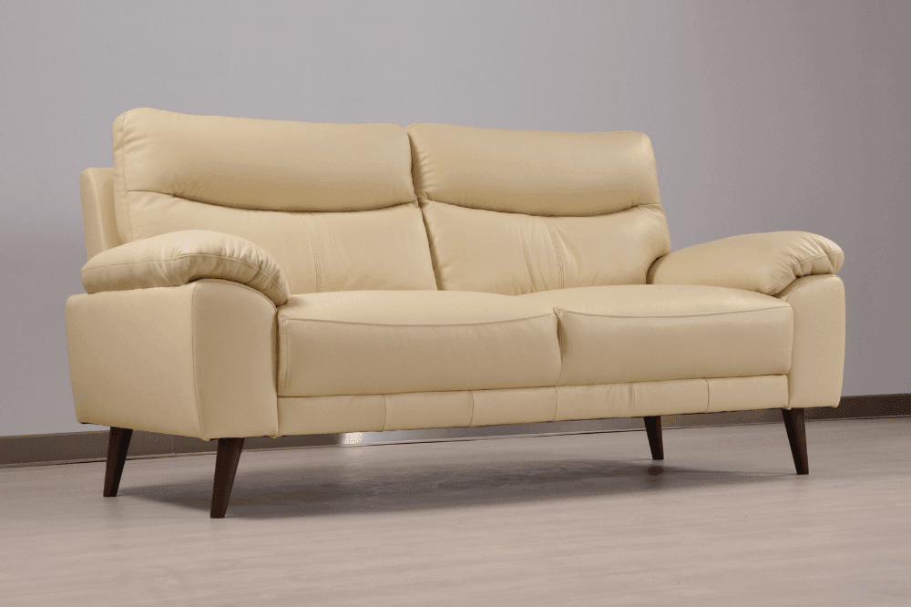Vantage Genuine Leather Cream 3+2+1 Seater Sofa Set