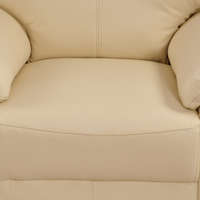 Vantage Cream armchair, close-up view in styled living room, modern and comfortable seating
