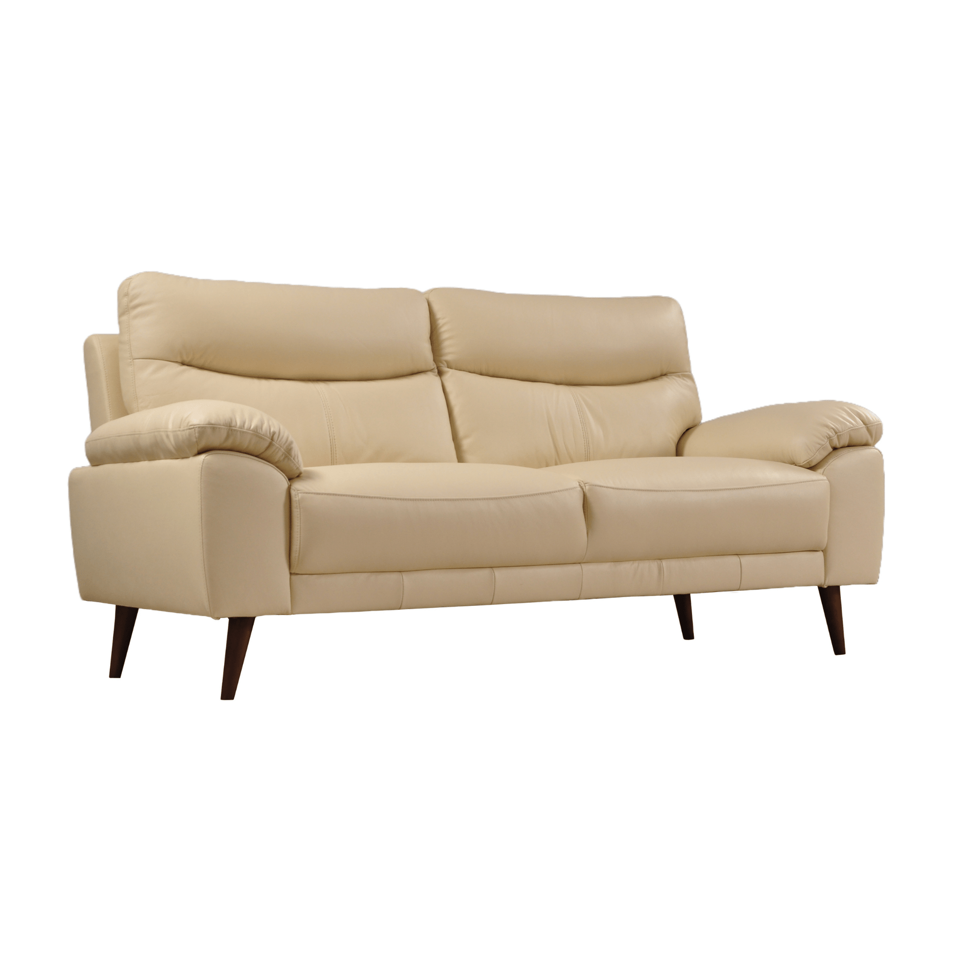 Vantage Cream 3-seater sofa in styled living room, modern and cozy seating arrangement