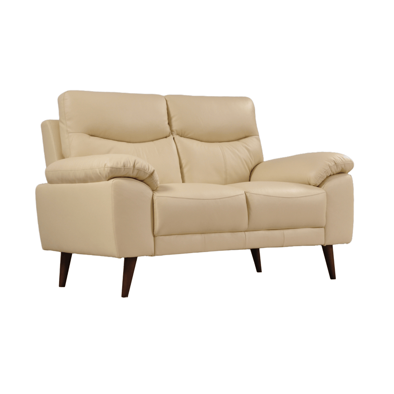 Vantage Cream 3+2+1 sofa room set, angled view on white background, modern and cozy living room seating
