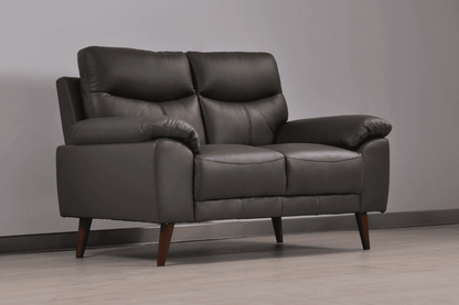 Vantage Genuine Leather Grey 2+1+1 Seater Sofa Set