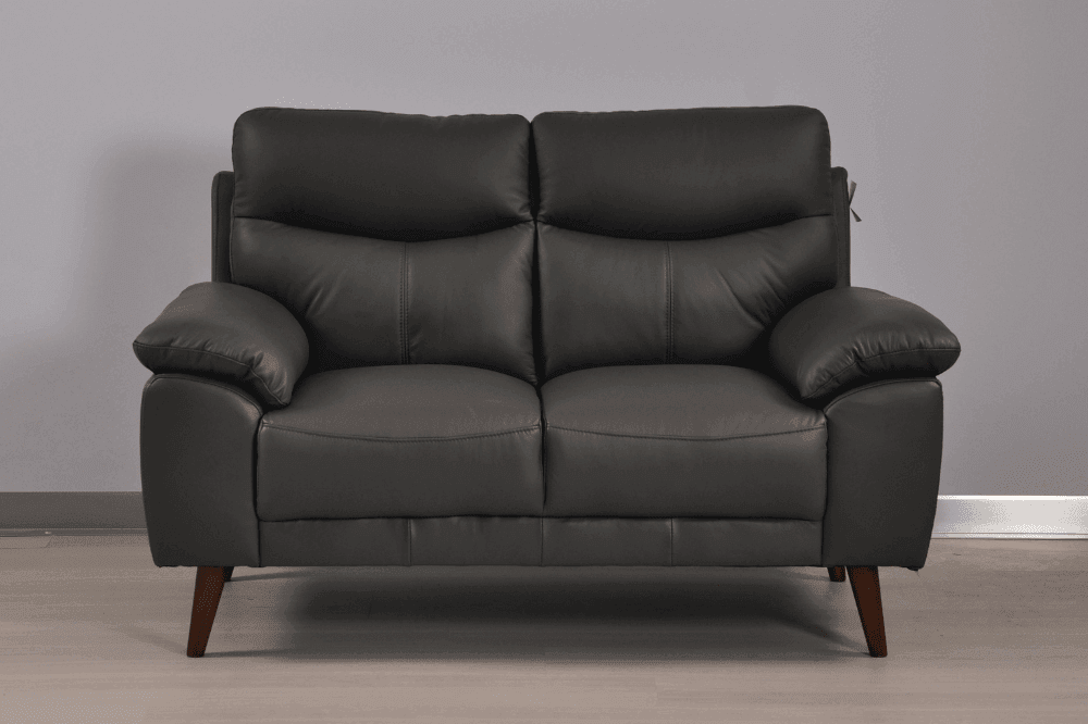 Vantage Genuine Leather Grey 2+1 Seater Sofa Set