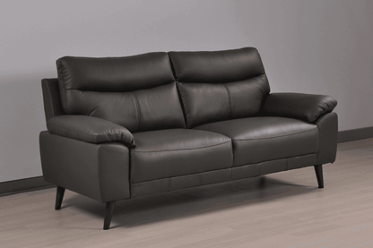 Vantage Genuine Leather Grey 3+2+1 Seater Sofa Set