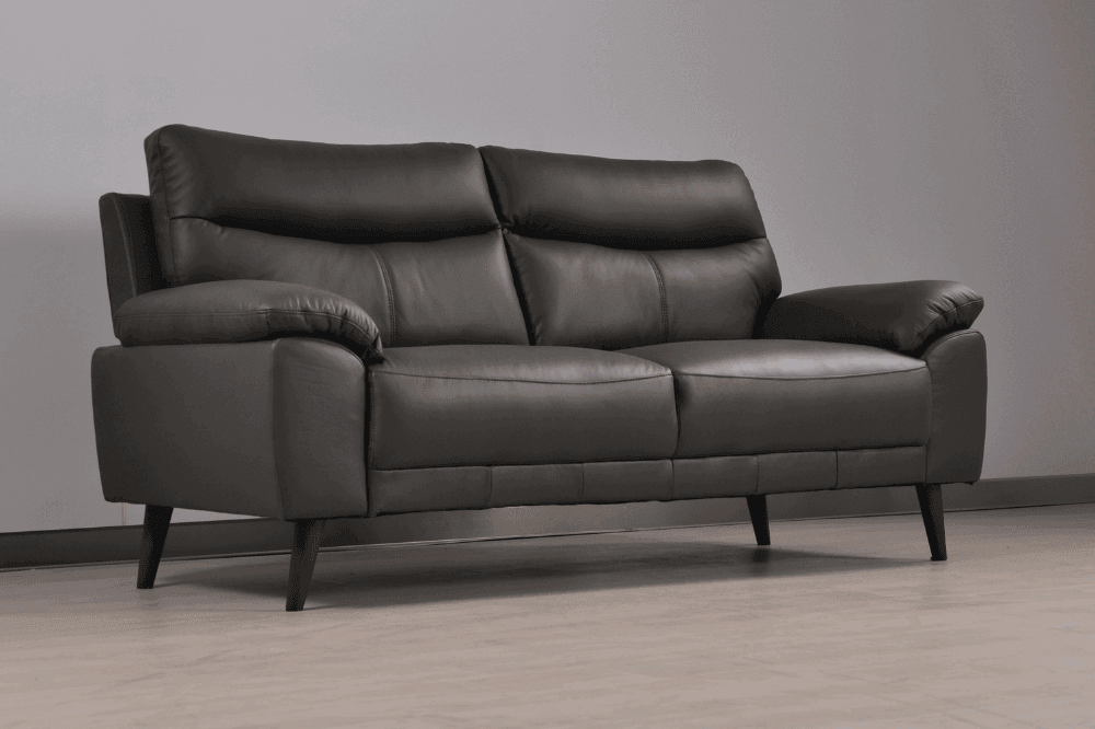 Vantage Genuine Leather Grey 3+2+1 Seater Sofa Set