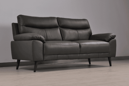 Vantage Genuine Leather Grey 3+2+1 Seater Sofa Set