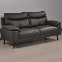 Vantage Genuine Leather Grey 3+2+1 Seater Sofa Set - Furniture Instore