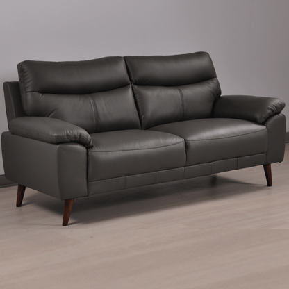 Vantage Genuine Leather Grey 3+2+1 Seater Sofa Set - Furniture Instore