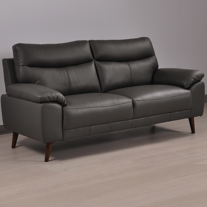Vantage Genuine Leather Grey 3+2+1 Seater Sofa Set - Furniture Instore