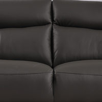 Vantage Grey 3-Seater Sofa close-up in living room set, highlighting cushions, fabric texture, and modern design details