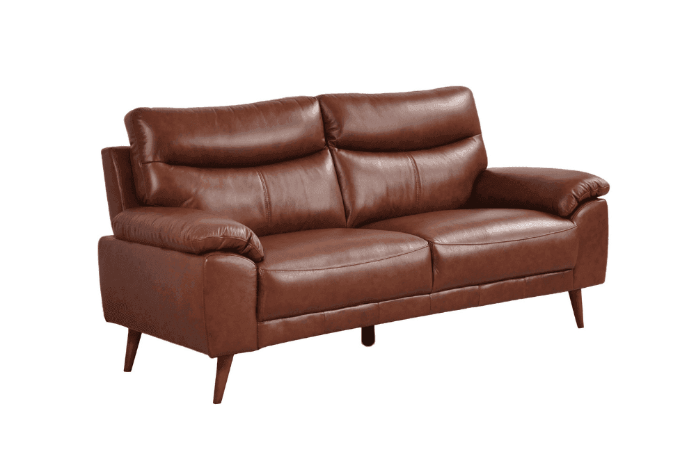 Vantage Genuine Leather Tan 3+1+1 Seater Sofa Set