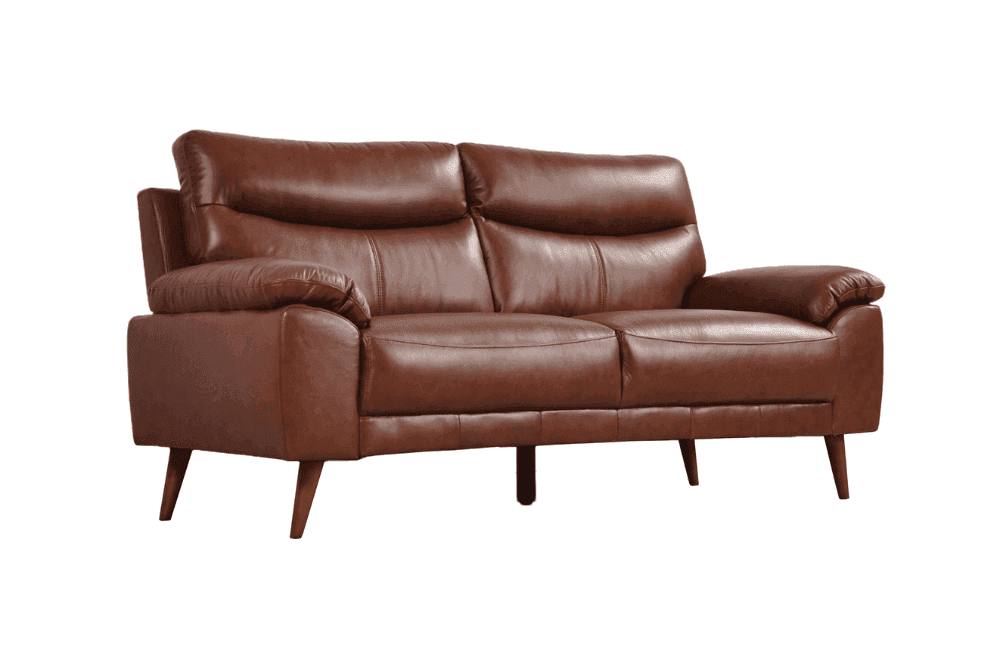 Vantage Genuine Leather Tan 3+1+1 Seater Sofa Set
