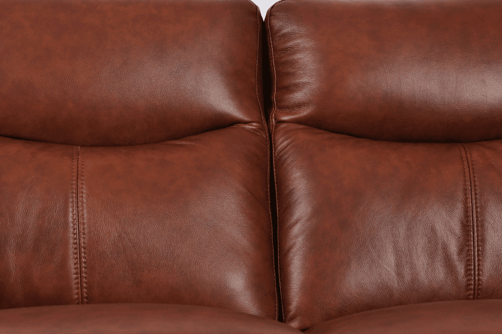 Vantage Genuine Leather Tan 3+1+1 Seater Sofa Set