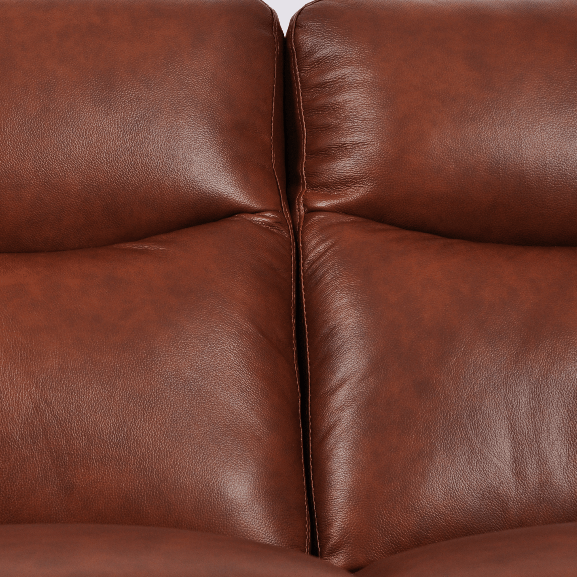 Vantage Tan 3-Seater Sofa closeup, front-facing, highlighting fabric texture and cushion details, stylish and comfortable seating