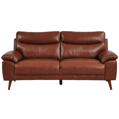 Vantage Tan 3-Seater Sofa, front-facing on white background, modern design, stylish and comfortable seating
