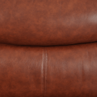 Close-up of Vantage tan 3-seater sofa highlighting its cushioned seats and modern design details