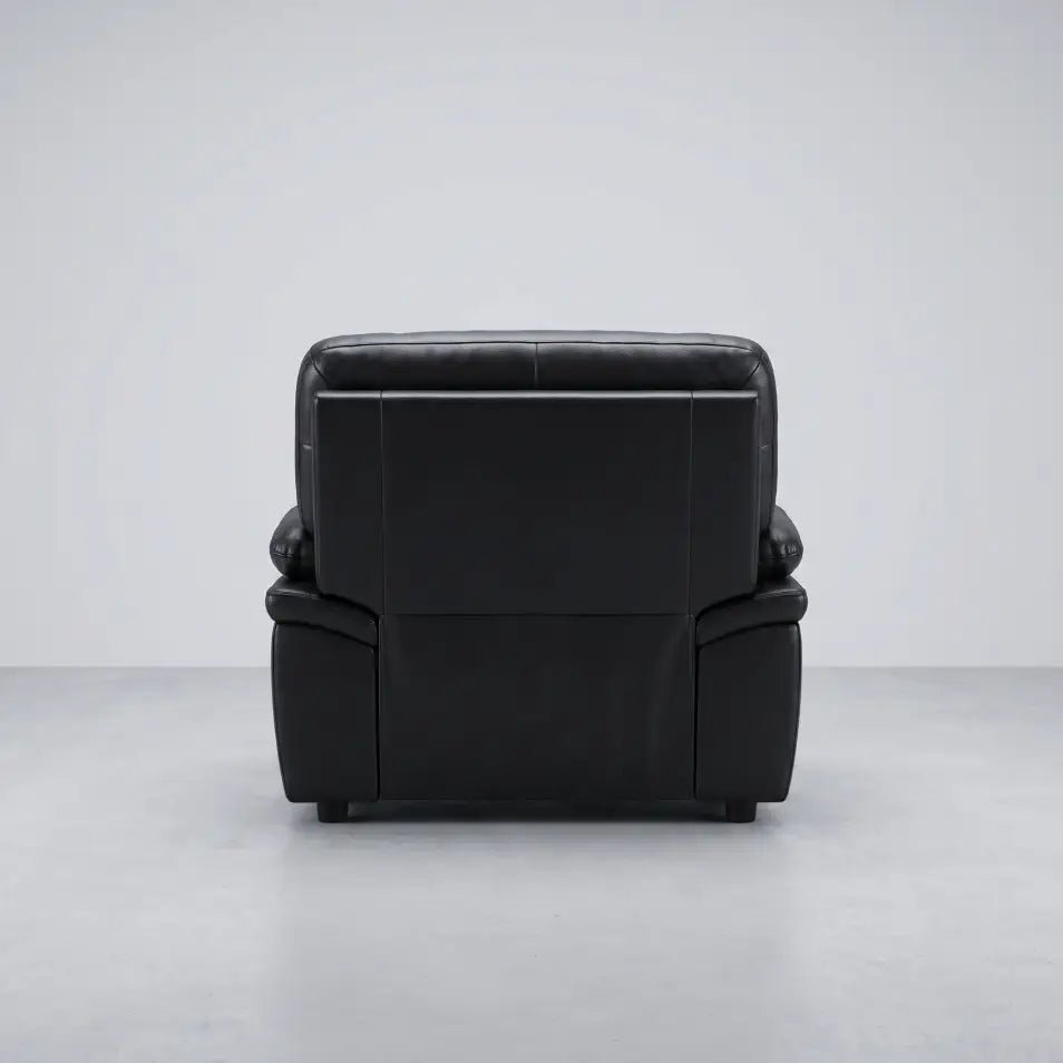 Verona Black Leather Armchair - Furniture Instore
