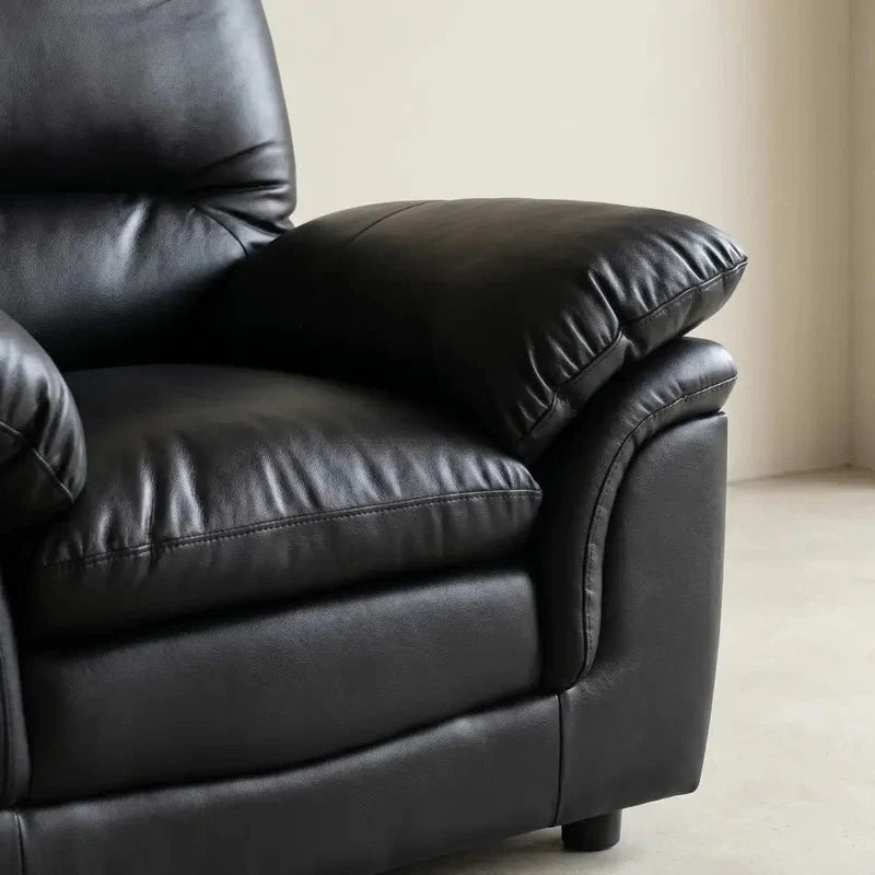 Verona Black Leather 3+1 Seater