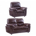 Verona Brown Leather 2+1 Seater Sofa Set
