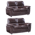 Verona Brown Leather 2+2 Seater Sofa Set