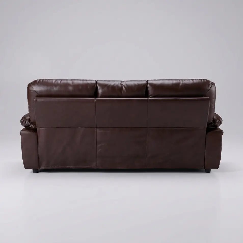 Verona Brown Leather 3 Seater Sofa - Furniture Instore