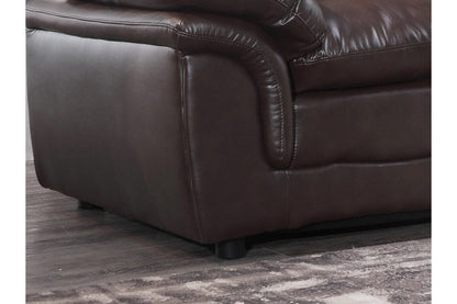 Verona Brown Leather 3 Seater Sofa - Furniture Instore