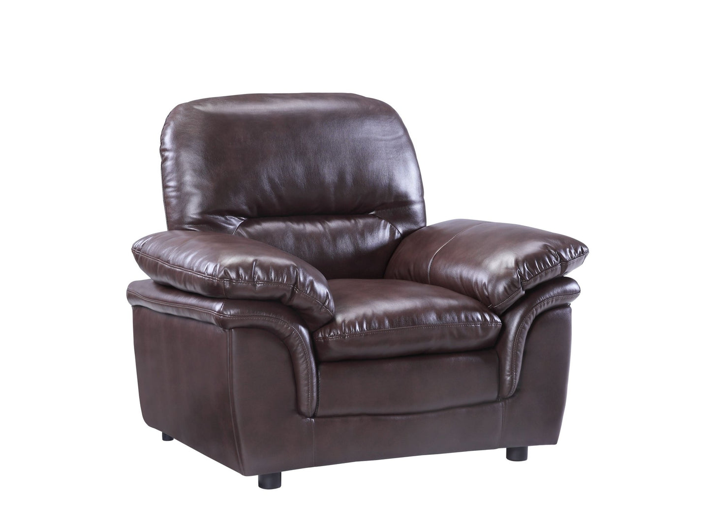 Verona Brown Leather 3+1+1 Seater Sofa Set - Furniture Instore