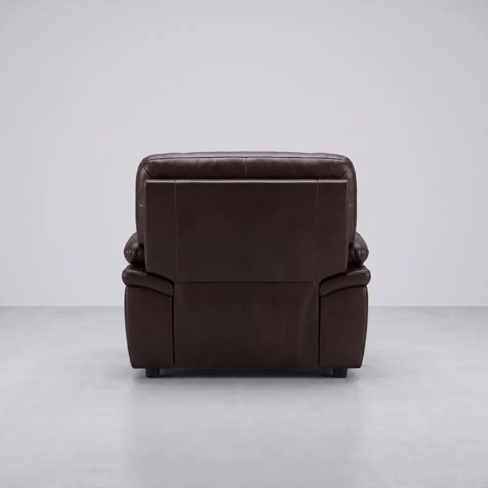 Verona Brown Leather Armchair - Furniture Instore