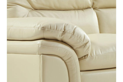 Verona Cream Leather 3 Seater Sofa - Furniture Instore