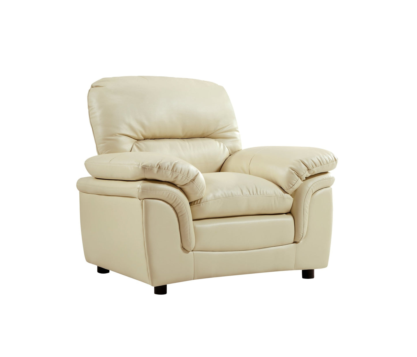 Beige recliner chair on a white background