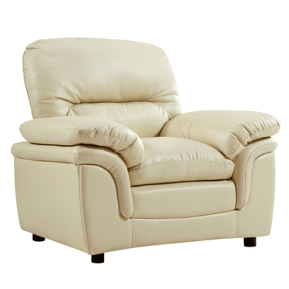 Verona Cream Leather 3+2+1 Seater Sofa Set - Furniture Instore
