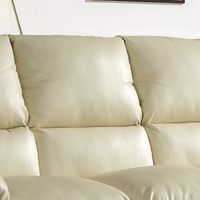 Verona Cream Leather 3+2+1 Seater Sofa Set - Furniture Instore
