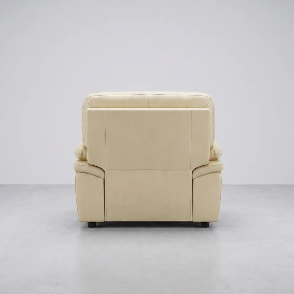 Verona Cream Leather Armchair - Furniture Instore