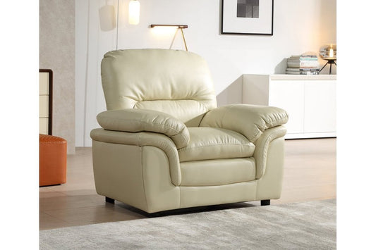 Verona Cream Leather Armchair - Furniture Instore