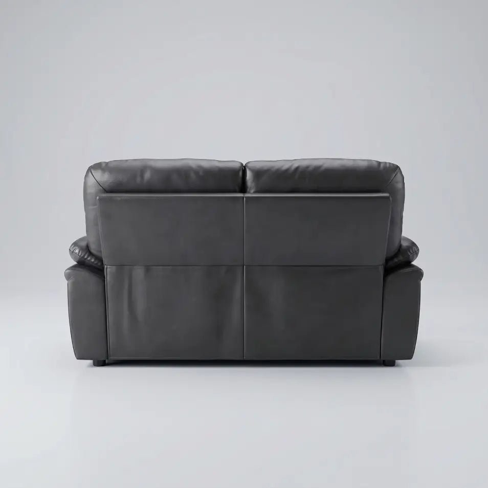Verona Grey Leather 2 Seater Sofa - Furniture Instore