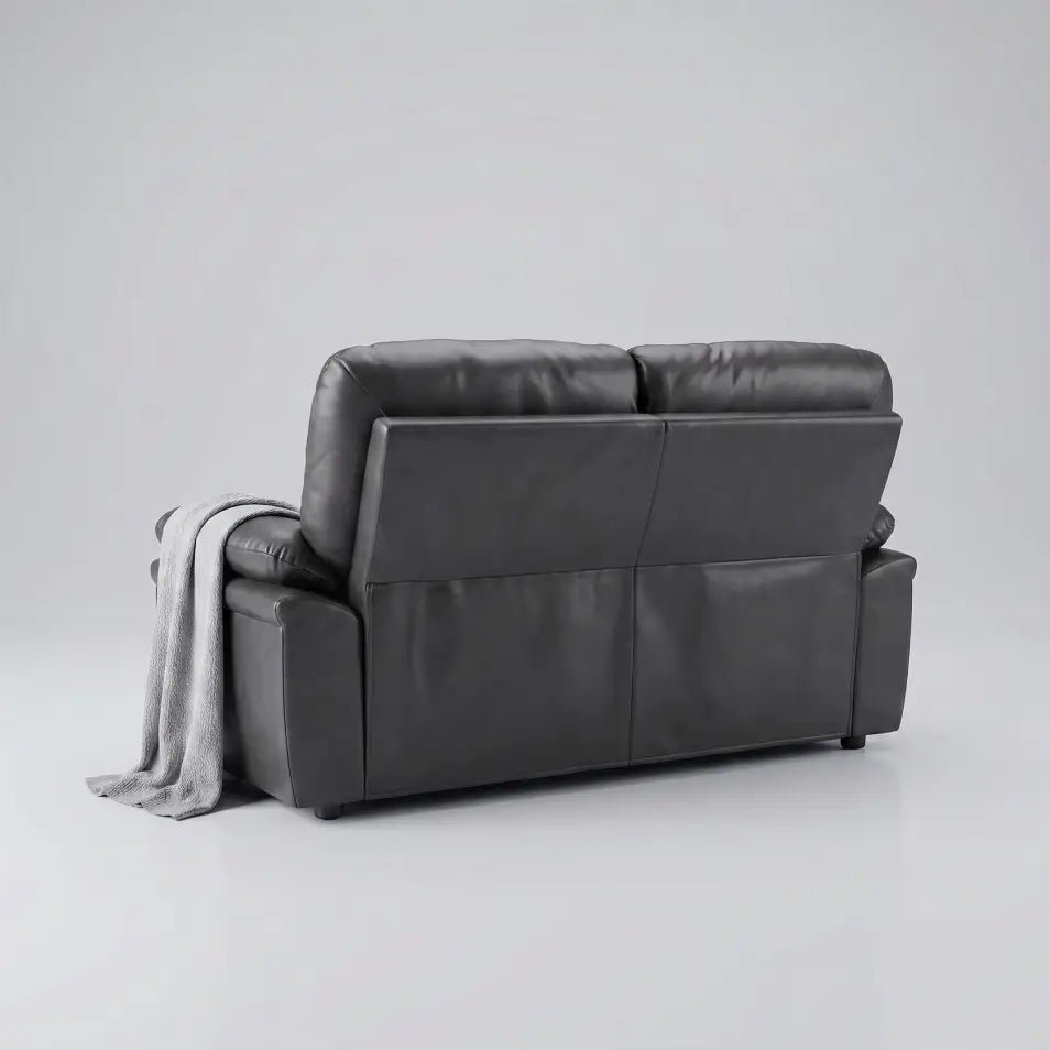 Verona Grey Leather 2 Seater Sofa - Furniture Instore