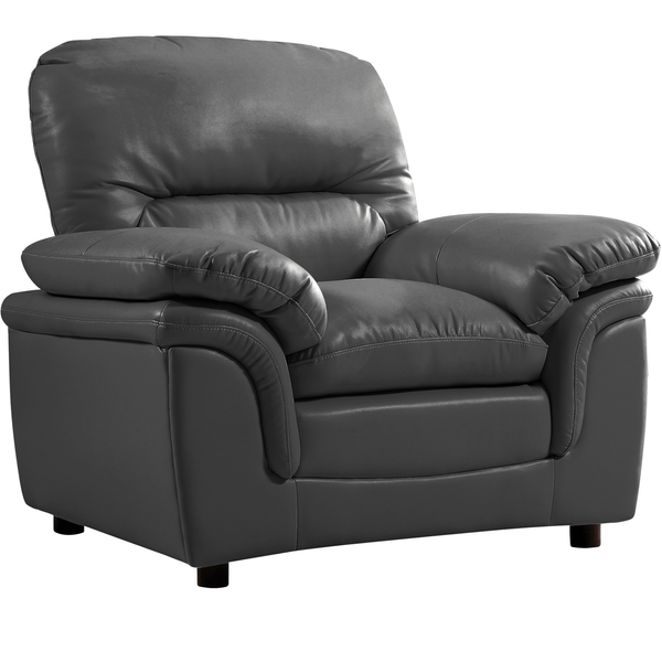Verona Grey   Leather Armchair