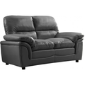 Verona Grey Leather 2 Seater Sofa