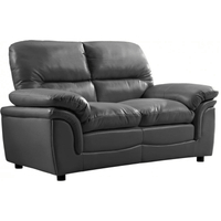 Verona Grey Leather 2 Seater Sofa