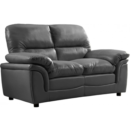 Verona Grey Leather 3+2+1 Seater Sofa Set 