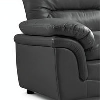 Verona Grey Leather 3+2+1 Seater Sofa Set - Furniture Instore