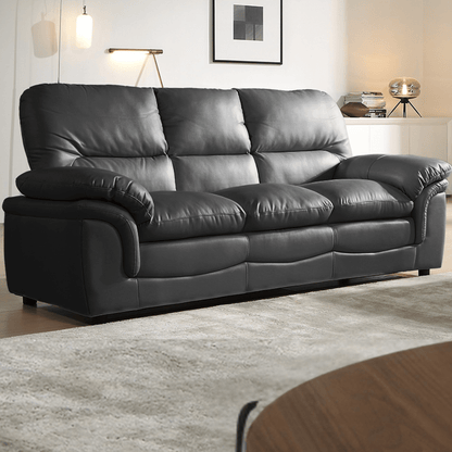 Verona Grey Leather 3+2+1 Seater Sofa Set - Furniture Instore