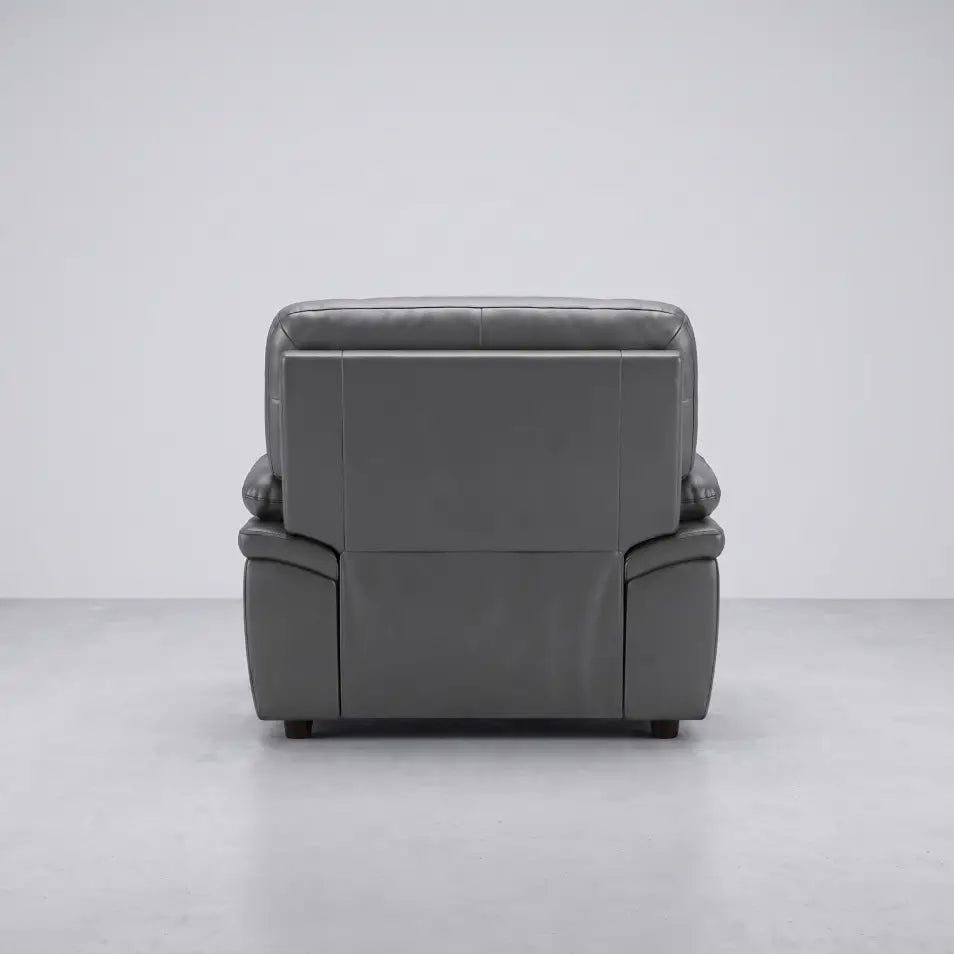 Verona Grey Leather Armchair - Furniture Instore