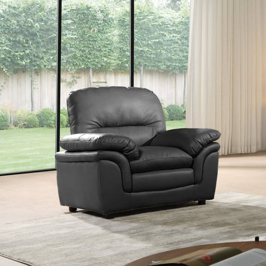 Verona Grey Leather Armchair - Furniture Instore