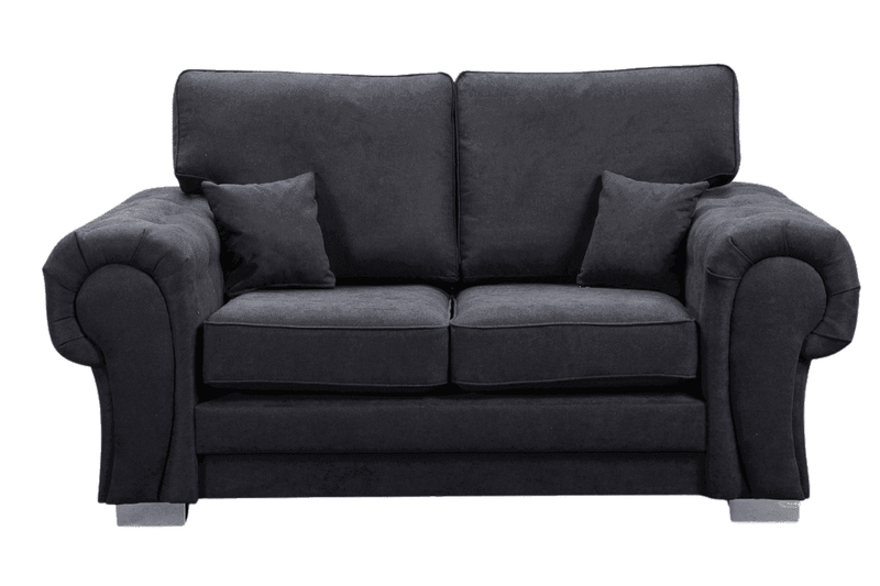 Verona High Back Black Fabric 2+1+1 Seater Sofa Set - Furniture Instore