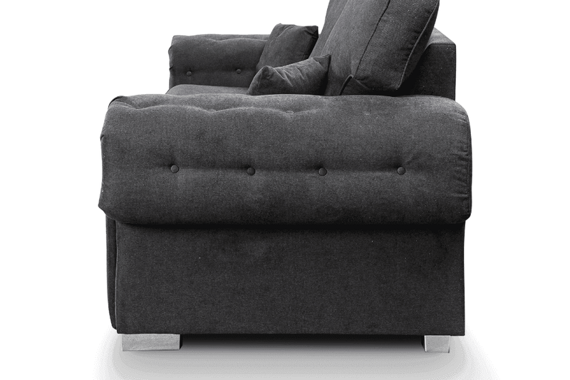Verona High Back Black Fabric 2+2 Seater Sofa Set - Furniture Instore