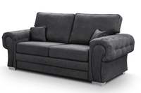 Verona High Back Black Fabric 3+1+1 Seater Sofa Set - Furniture Instore