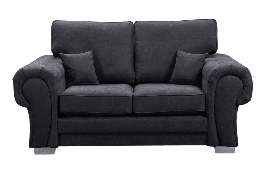 Verona High Back Black Fabric 3+2+1 Seater Sofa Set