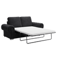 Verona High Back Black Fabric 3 Seater Sofa Bed